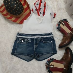 🔥 True Religion Disco Josie Big T shorts